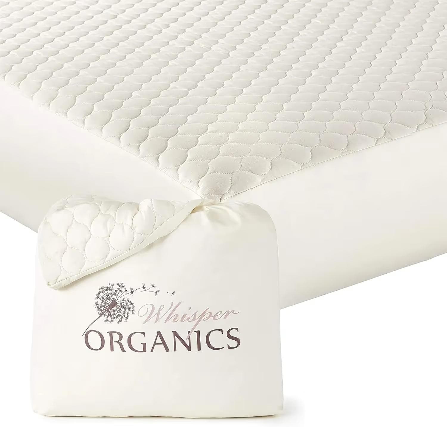 Whisper Organics, 100% Organic Cotton Mattress Protector