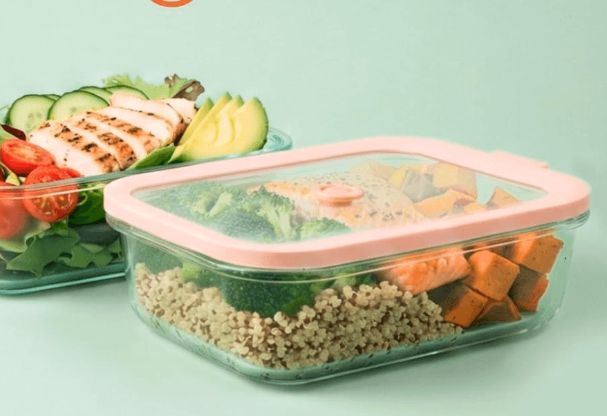 Ziruma 1.5 Cup Glass Food Storage Containers with Lids, 4 Pack