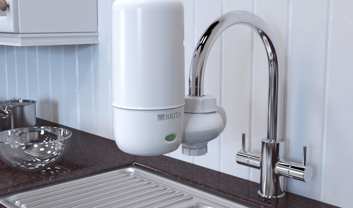 brita faucet filter in kitchen